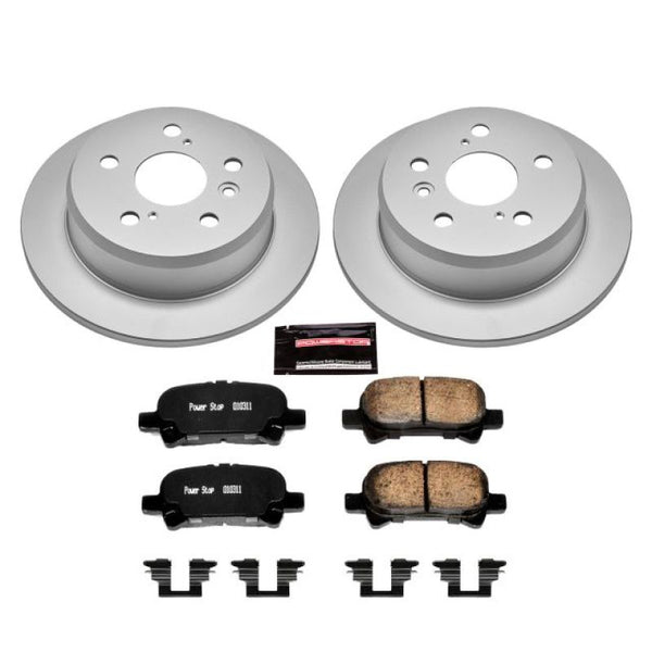 Power Stop 05-07 Toyota Avalon Rear Z17 Evolution Geomet Coated Brake Kit