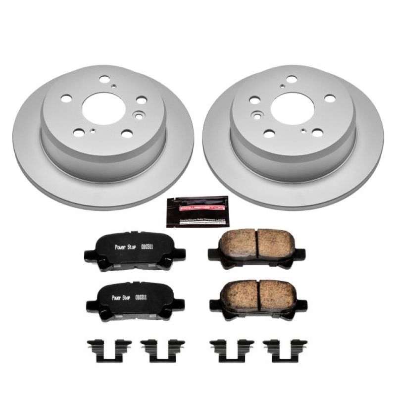 Power Stop 05-07 Toyota Avalon Rear Z17 Evolution Geomet Coated Brake Kit