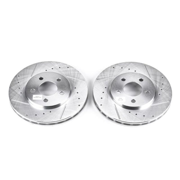 Power Stop 95-00 Chrysler Cirrus Front Evolution Drilled & Slotted Rotors - Pair