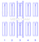 King Daewoo/Opel/Vauxhall (Size STD) Main Bearing Set