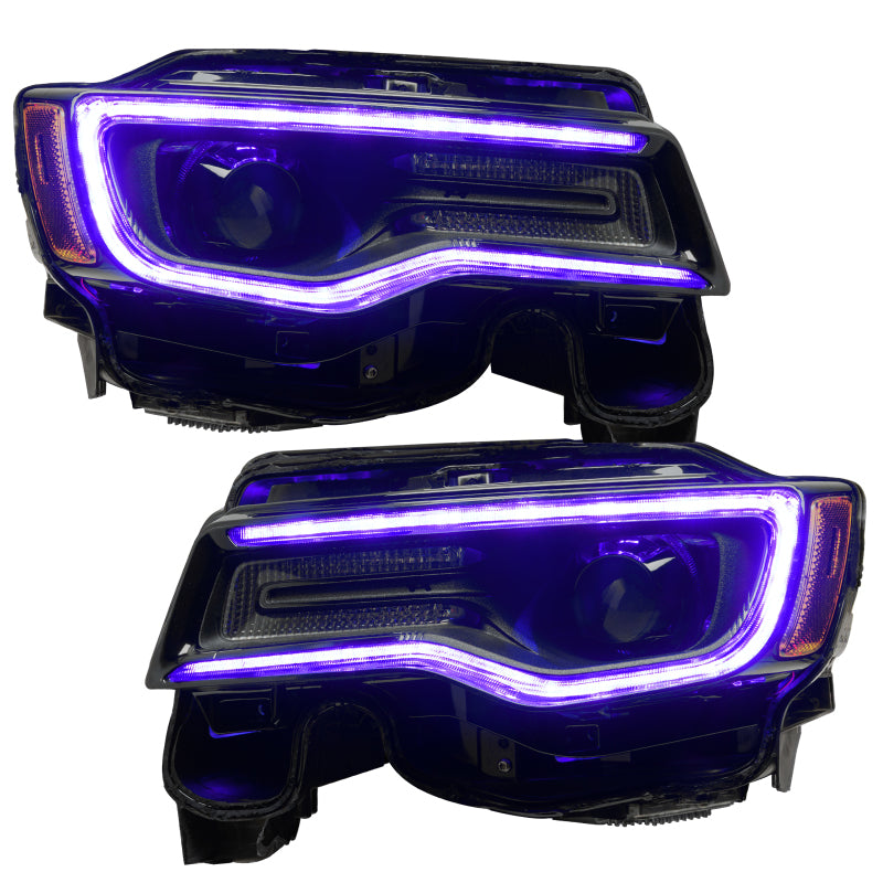 Oracle 14-21 Jeep Grand Cherokee Dynamic Headlight DRL Upgrade Kit - ColorSHIFT - Dynamic