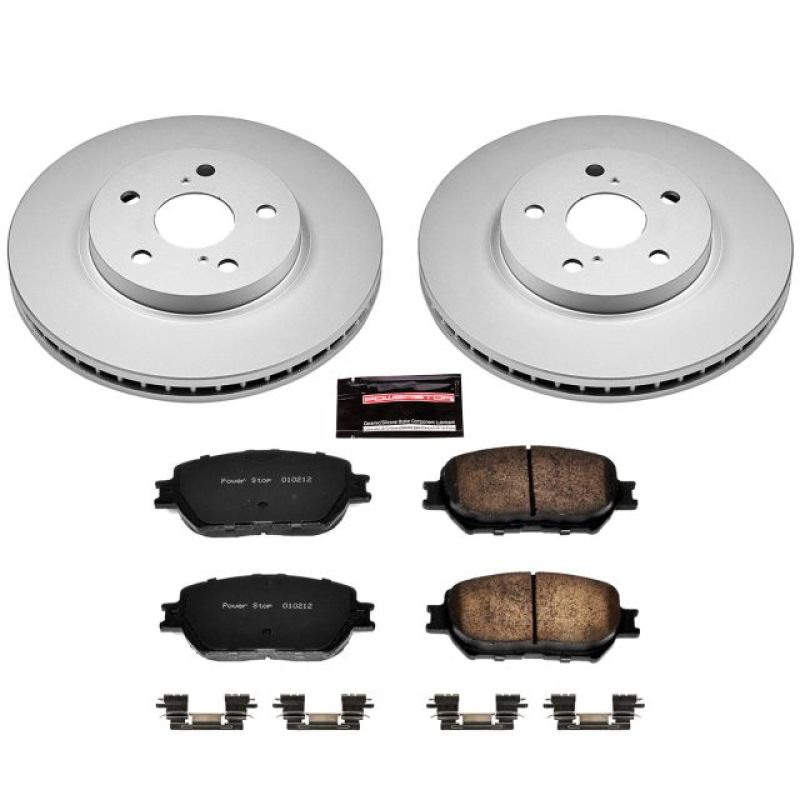 Power Stop 2002 Toyota Camry Front Z17 Evolution Geomet Coated Brake Kit