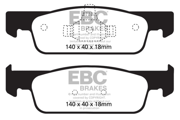 EBC 2016-2017 Smart Fortwo 0.9L Turbo Greenstuff Front Brake Pads