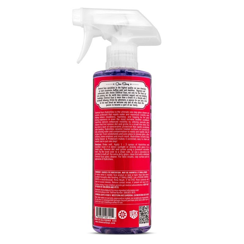 Chemical Guys HydroView Ceramic Glass Cleaner & Coating - 16oz - Case of 6
