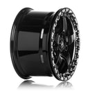 Forgestar F001 18X12 D5 Beadlock 5X120.65 ET56 BS8.8 Gloss Black w/ Machine Lip 78.1