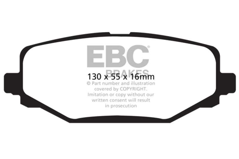 EBC 12+ Chrysler Town & Country 3.6 Yellowstuff Rear Brake Pads