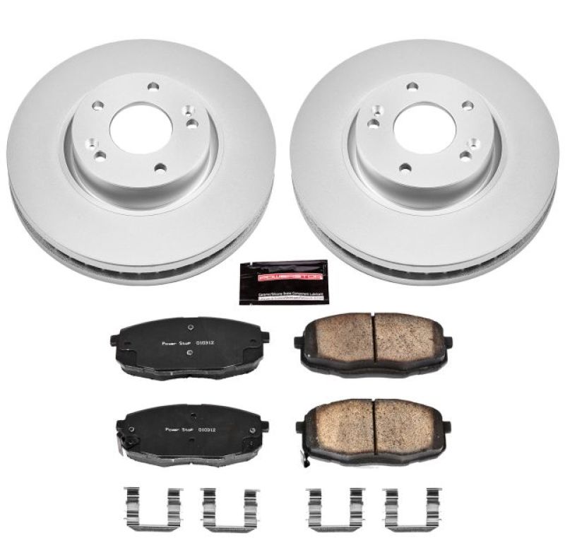 Power Stop 10-13 Kia Forte Front Z17 Evolution Geomet Coated Brake Kit