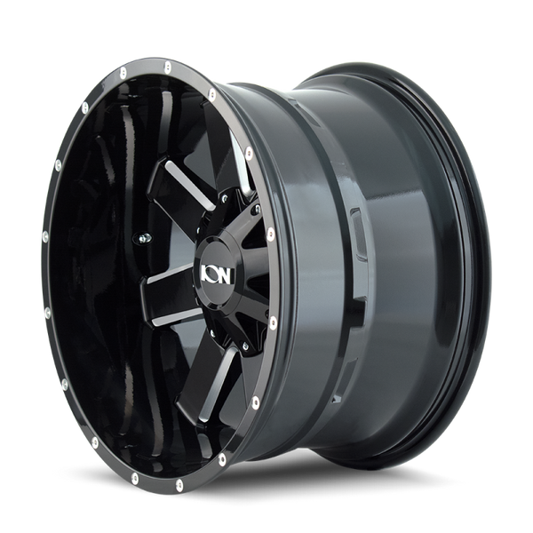 ION Type 141 17x9 / 5x114.3 BP / -12mm Offset / 87mm Hub Gloss Black Milled Wheel