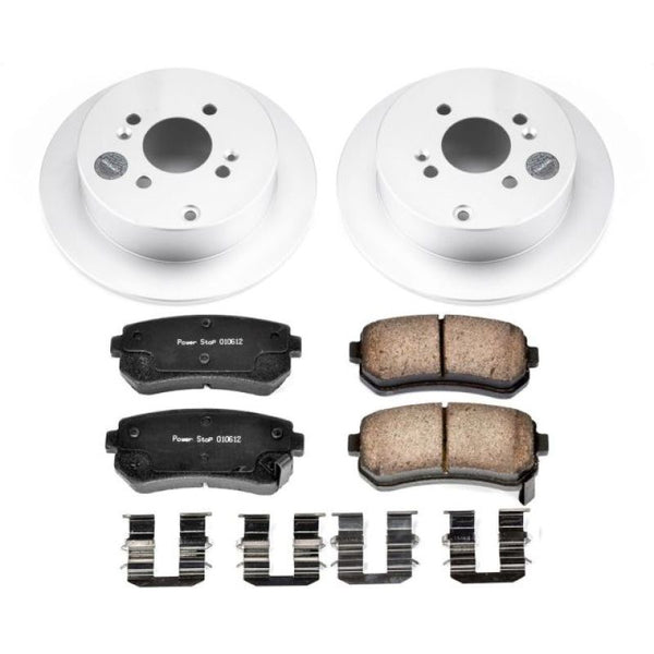 Power Stop 06-07 Hyundai Accent Rear Z17 Evolution Geomet Coated Brake Kit