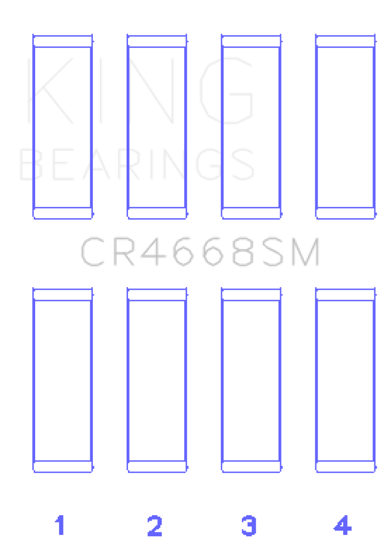King Chrysler/Mitsubishi/Hyundai/Kia World Engine (Size 0.25 Oversized) Connecting Rod Bearing Set