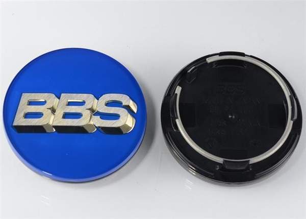 BBS Center Cap 70.6mm Blue/Gold (4-Tab)