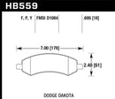 Hawk 06-16 Dodge RAM 1500 / 06-10 Mitsubishi Raider Super Duty Front Brake Pads