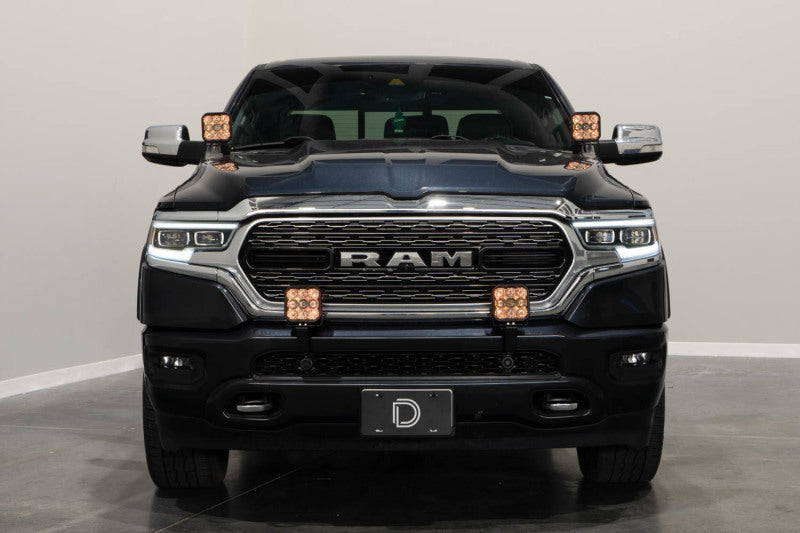 Diode Dynamics SS5 Bumper LED Pod Light Kit for 2019-Present Ram - Sport Yellow Combo