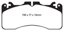 EBC 09+ Lexus LS460 4.6 Sport Greenstuff Front Brake Pads