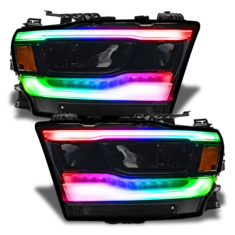 Oracle 19-21 Dodge RAM 1500 RGB+W Headlight DRL Upgrade Kit - Reflector LED Headlights - ColorSHIFT