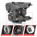 Anzo 18-20 Ford F-150 Full Led Projector Smoke Bar Style Headlights Black Amber