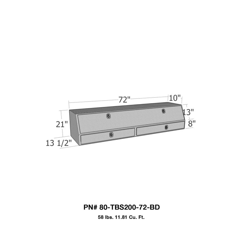 Westin/Brute Contractor TopSider 72in w/ Drawers & Doors - Aluminum
