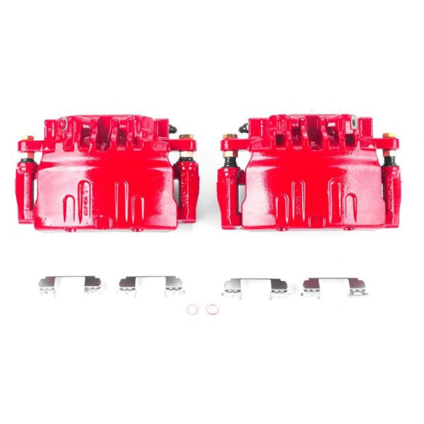 Power Stop 03-07 Cadillac CTS Front Red Calipers w/Brackets - Pair