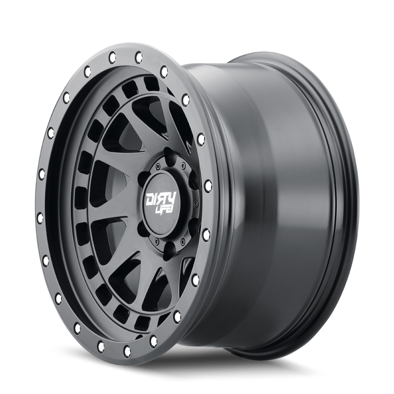 Dirty Life 9311 Enigma Pro 17x9/6x135 BP/-12mm Offset/87.1mm Hub Matte Black Wheel - Beadlock