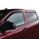Westin 2014-2018 Chevy Silverado 1500 Crew Cab Wade In-Channel Wind Deflector 4pc - Smoke