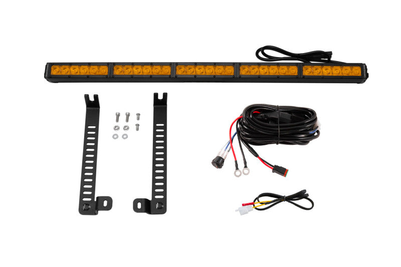 Diode Dynamics 14-19 Toyota 4Runner SS30 (Single) Stealth Lightbar Kit - Amber Driving