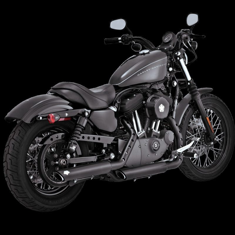 Vance and Hines 3-In Twin Slash Slip-Ons Blk