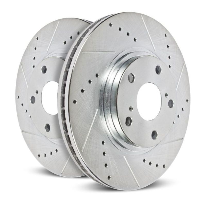 Power Stop 13-19 Honda Accord Front Evolution Drilled & Slotted Rotors - Pair