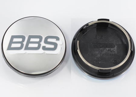 BBS Center Cap 56mm Polished/Grey & White