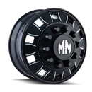 Mayhem 8180 BigRig 22x8.25 / 10x285.75 BP / 169mm Offset / 220.1mm Hub Inner Black Wheel