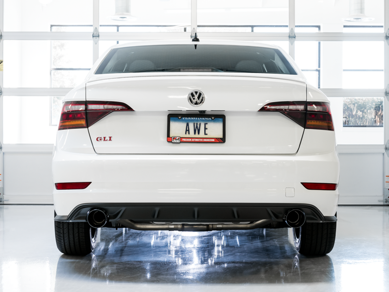 AWE Tuning 18-19 Volkswagen Jetta GLI Mk7 Touring Exhaust - Diamond Black Tips (Fits High-Flow DP)