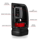 ANZO 1994-2001 Dodge Ram 1500 LED Taillights Plank Style Black w/Clear Lens