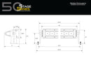 Diode Dynamics 50 In LED Light Bar Single Row Straight - Amber Combo Each Stage Series