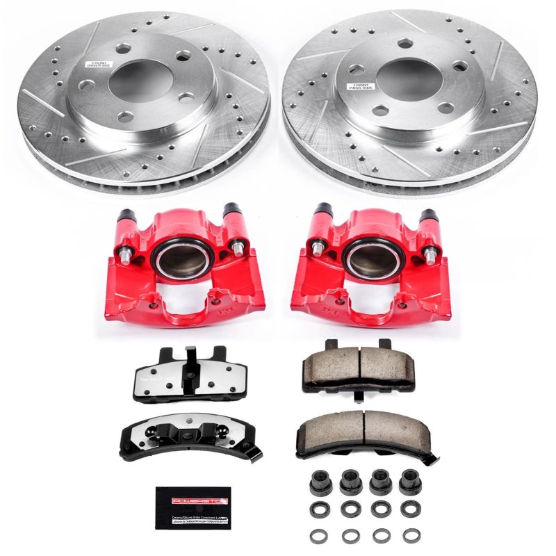 Power Stop 90-93 Cadillac DeVille Front Z36 Truck & Tow Brake Kit w/Calipers