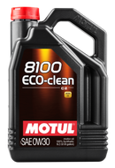 Motul 5L Synthetic Engine Oil 8100 0W30 4x5L ECO-CLEAN  ACEA C2 API SM ST.JLR 03.5007 - Case of 4
