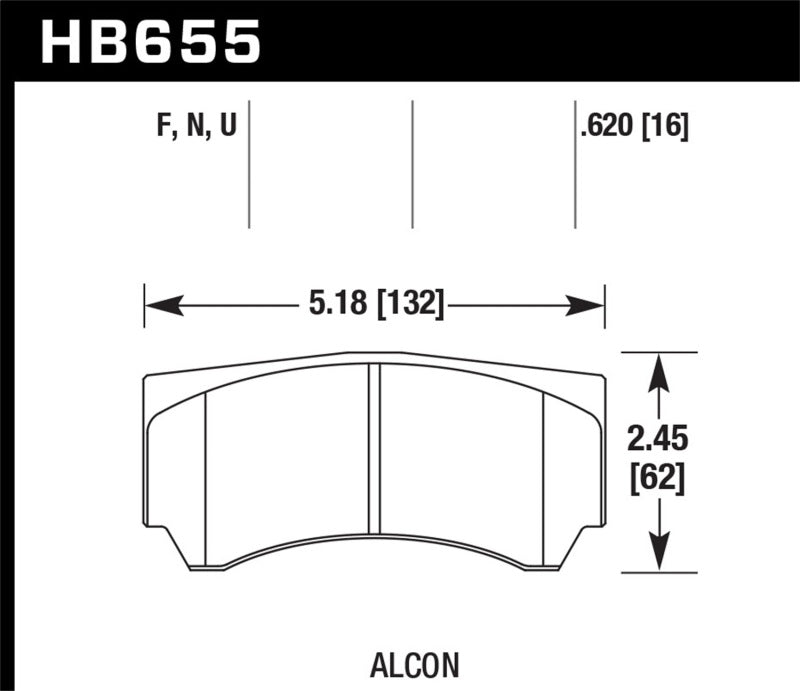 Hawk Alcon RC4498X600 Street HP Plus Brake Pads