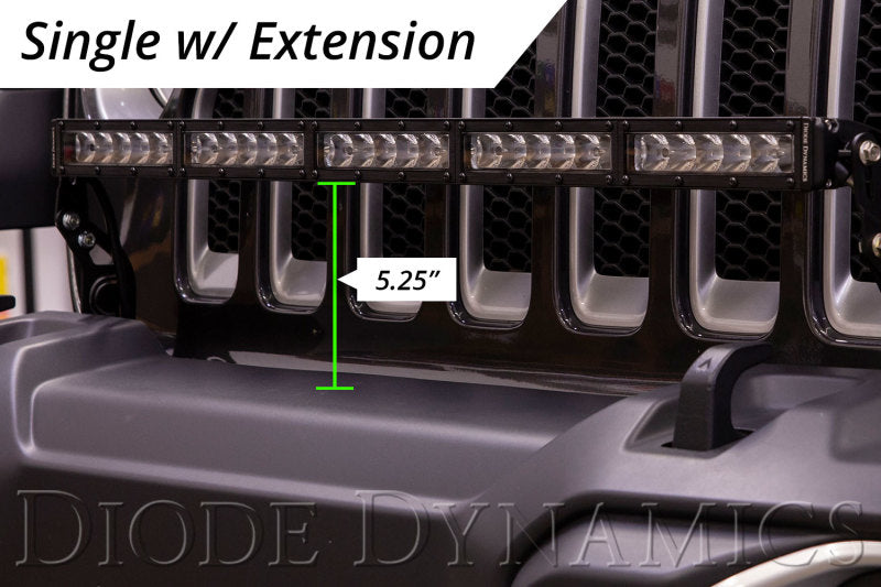 Diode Dynamics 18-21 Jeep JL Wrangler/Gladiator SS30 Bumper Bracket Kit - White Combo (Single)