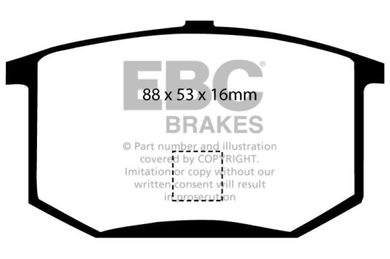 EBC 75-80 Lotus Esprit 2.0 Yellowstuff Rear Brake Pads