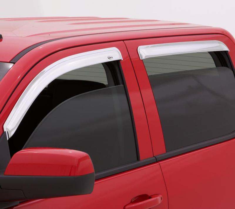 AVS 07-18 Jeep Patriot Ventvisor Outside Mount Front & Rear Window Deflectors 4pc - Chrome