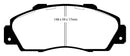 EBC 97 Acura CL 3.0 Redstuff Front Brake Pads