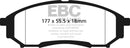 EBC 05-07 Ford F250 (inc Super Duty) 5.4 (2WD) Yellowstuff Rear Brake Pads