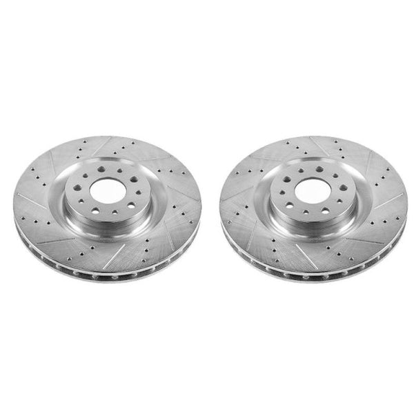 Power Stop 14-19 Fiat 500L Front Evolution Drilled & Slotted Rotors - Pair