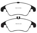 EBC 12+ Mercedes-Benz C250 Coupe 1.8 Turbo Sport Edition Greenstuff Front Brake Pads