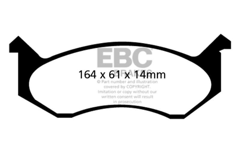 EBC 96-97 Dodge Ram Van B1500 Greenstuff Front Brake Pads