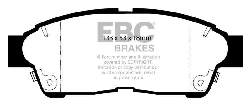 EBC 94-99 Toyota Celica 1.8 Yellowstuff Front Brake Pads