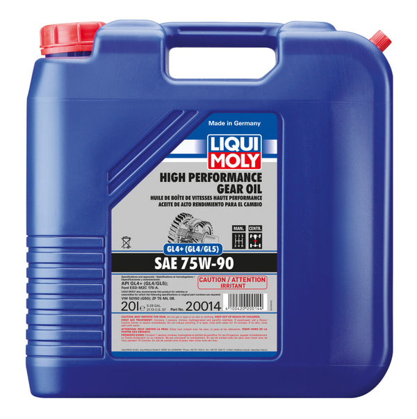 LIQUI MOLY 20L High Performance Gear Oil (GL4+) SAE 75W-90