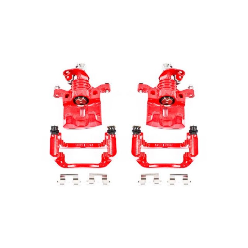 Power Stop 05-09 Buick Allure Rear Red Calipers w/Brackets - Pair
