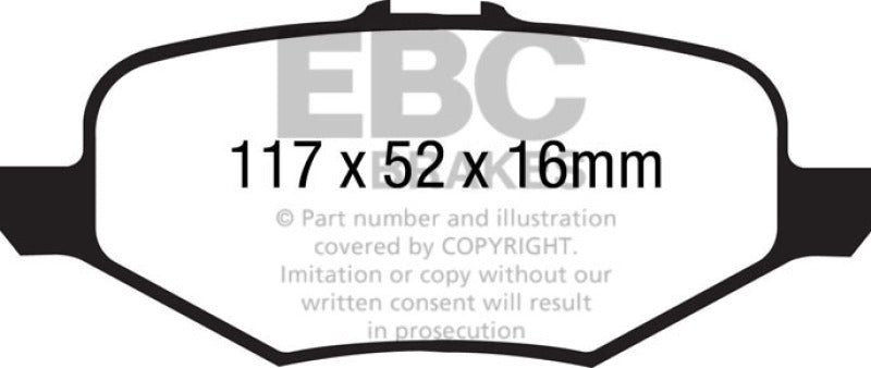 EBC 13+ Ford Explorer 3.5 Twin Turbo 4WD Extra Duty Rear Brake Pads