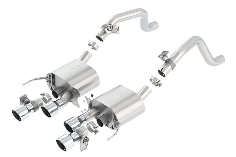 Borla 14-15 Chevy Corvette C7 6.2L RWD w/AFM &NPP S-Type Dual Round Rolled Center Rear Exit Exhaust