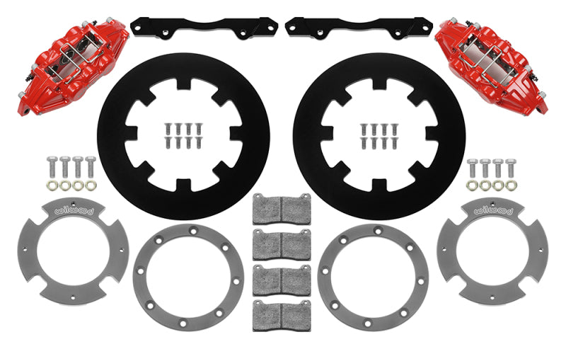 Wilwood 17-21 Can-Am X3RS Red Front Kit 11.25in - Undrilled Rotors