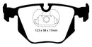 EBC 01-07 BMW M3 3.2 (E46) Yellowstuff Rear Brake Pads